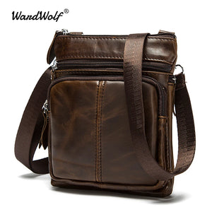 Leather Messenger Bag Small Men Shoulder Crossbody Handbags