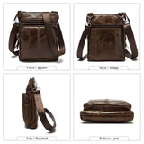 Leather Messenger Bag Small Men Shoulder Crossbody Handbags