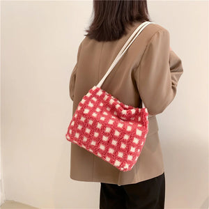 Warm Fur Crossbody Bag Mini Women's Shoulder Bag Winter Messenger Bag
