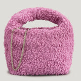 Warm Winter Faux Fur Shoulder Bag for Women Soft Plush Lady Handbag