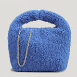 Warm Winter Faux Fur Shoulder Bag for Women Soft Plush Lady Handbag