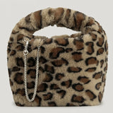 Warm Winter Faux Fur Shoulder Bag for Women Soft Plush Lady Handbag