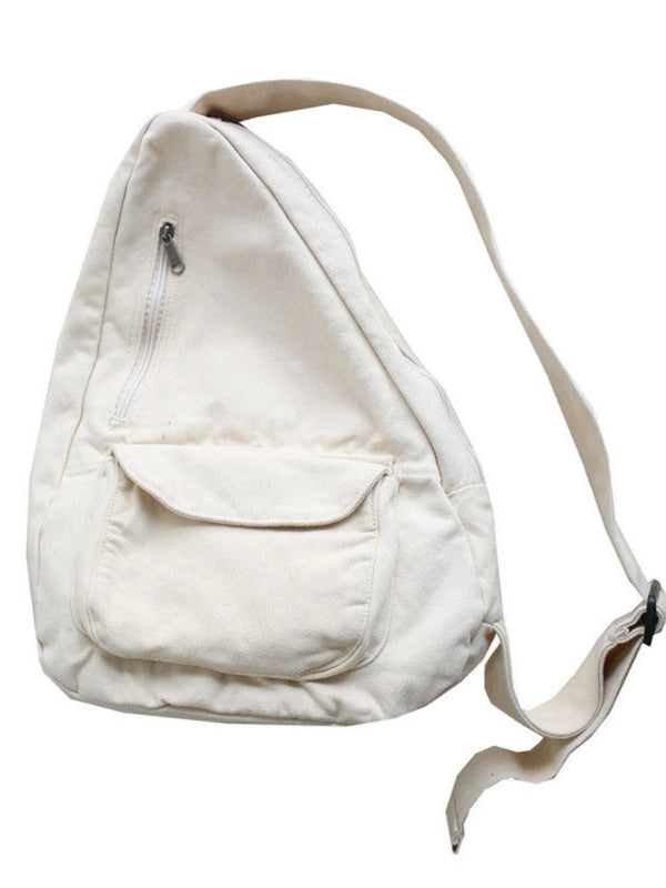 Canvas Messenger Bag Large Capacity Backpack School Shoulder Bag