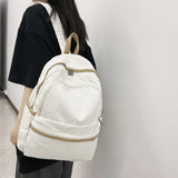 Canvas Women's Backpack Large Schoolbag High School Students Laptop