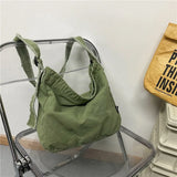 Canvas Shoulder Bag for Students, Lazy Wind Messenger Bag