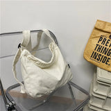 Canvas Shoulder Bag for Students, Lazy Wind Messenger Bag
