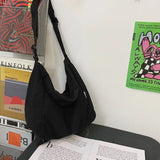 Canvas College Messenger Bag Large Capacity Crossbody Shoulder Bag