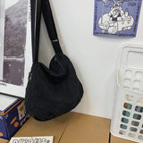 Canvas Tote Bag Women Large Capacity Schoolbag