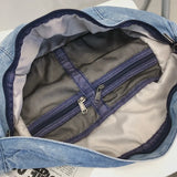 Denim Messenger Bag Women's Large Capacity Shoulder Purse Chest Bag