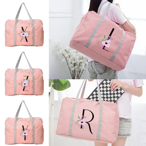 Water Proof Shoulder Travel Bag Flower Print Handbag Luggage Pack