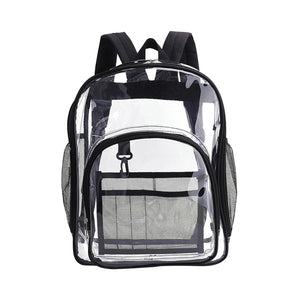 Water Resistant Heavy Duty Clear Backpack Double Zipper