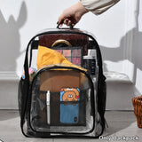 Water Resistant Heavy Duty Clear Backpack Double Zipper