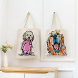 Watercolor Chihuahua Dog Print Shopping Bag Foldable Eco Friendly Gift