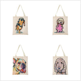 Watercolor Chihuahua Dog Print Shopping Bag Foldable Eco Friendly Gift