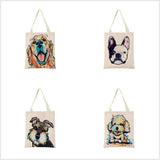 Watercolor Chihuahua Dog Print Shopping Bag Foldable Eco Friendly Gift
