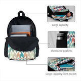Watercolor Chevron Pattern Backpacks Men Women Manga Bags