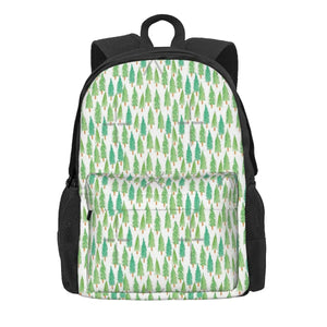Watercolor Christmas Trees Backpacks Men's Backpacks Bags For Women