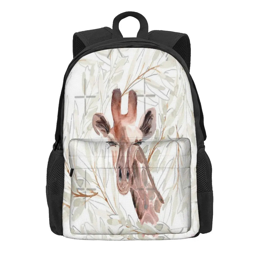 Watercolor Giraffe 2 Backpacks Men Women Kids