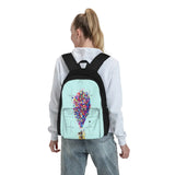 Watercolor House In The Air Backpacks Men's Backpacks Bags For Women