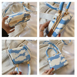 Watercolor Painting Box Shape Party Clutch Shoulder Bag