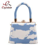 Watercolor Painting Box Shape Party Clutch Shoulder Bag