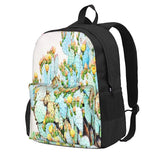 Watercolor Prickly Pear Backpack Retro Zipper Close Backpack