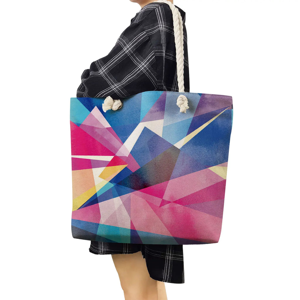 Bright Colors Watercolor Tote Bag for Women