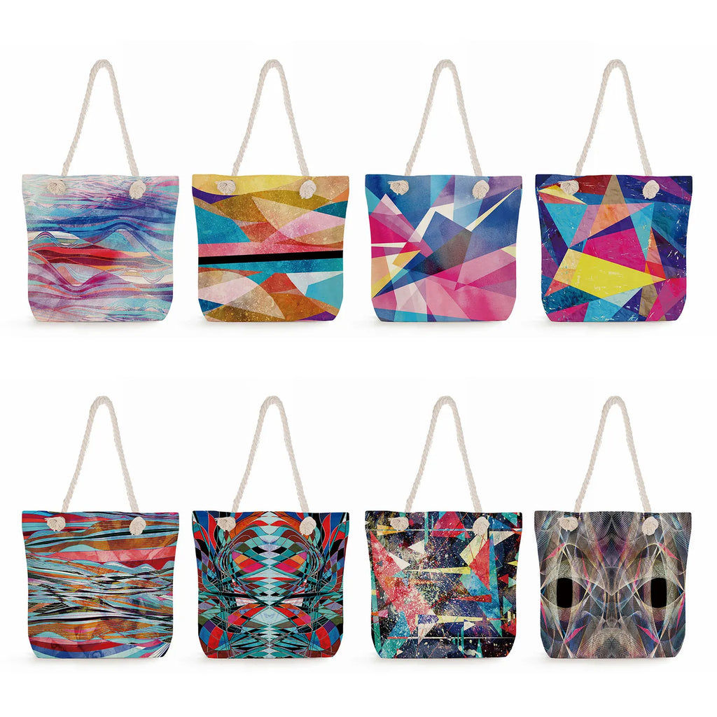 Bright Colors Watercolor Tote Bag for Women