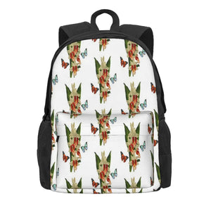 Watercolor And Red Flowers Backpacks Men's Backpacks Bags For Women