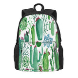 Watercolour Cacti Backpacks Mens Womens Bags Feminina Backpack