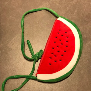 Watermelon Plush Messenger Bag Satchel
