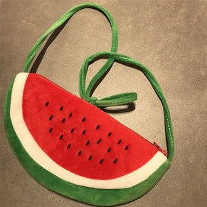 Watermelon Plush Messenger Bag Satchel