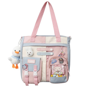 Waterproof Backpack College Vintage Travel Bag for Women