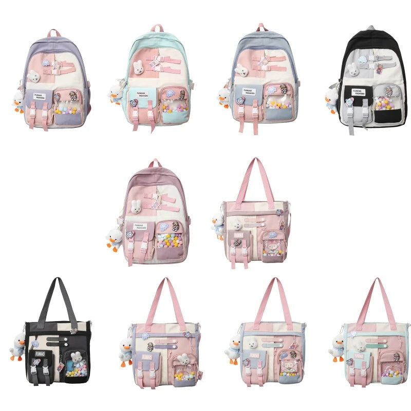 Waterproof Backpack College Vintage Travel Bag for Women