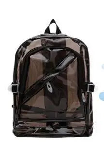 Clear PVC Backpack for Teenage Girls School Shoulders Bag