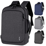 Waterproof Men's Business Backpack with USB Port 15.6 Laptop Rucksack