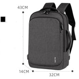 Waterproof Men's Business Backpack with USB Port 15.6 Laptop Rucksack