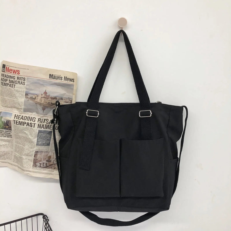 Waterproof Canvas Bag Large Capacity Harajuku Japanese Shoulder Bag