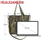Waterproof Canvas Messenger Bag Large Capacity Tote Bag
