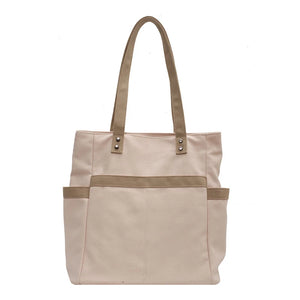 Waterproof Canvas Messenger Bag Large Capacity Student Tote Bag