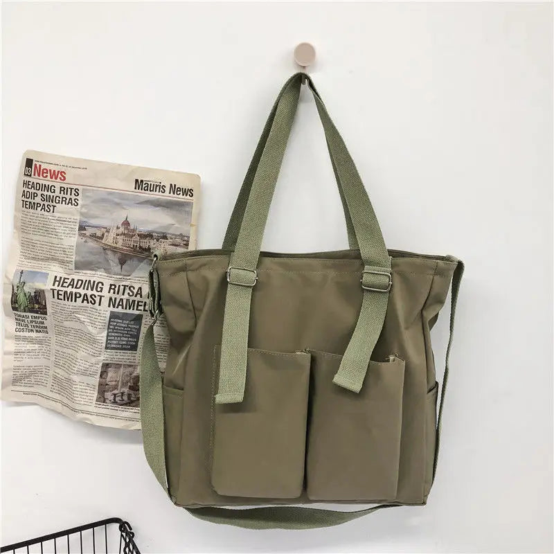 Waterproof Large Capacity Canvas Bag Female Messenger Student Harajuku