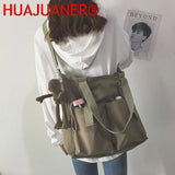 Waterproof Canvas Messenger Bag Large Capacity Tote Bag