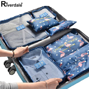 Waterproof Mesh Bag Set Travel Accessories Packing Cube Storage