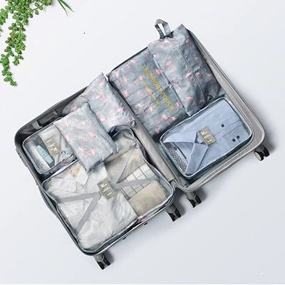 Waterproof Mesh Bag Set Travel Accessories Packing Cube Storage