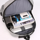 Waterproof Business Backpack Men Stylish Reflective Backpacks USB Charging Bag