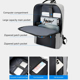 Waterproof Laptop Backpack w/ USB Port & Pockets, Men's School Bag