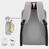 Waterproof Business Backpack Men USB School Backpack 15.6 Inch Laptop