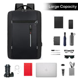 Waterproof Business Backpack Men USB School Backpacks 16.9 Inch Laptop Backpack