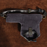 Waterproof Canvas+Crazy Horse Leather Small Belt Messenger Bag Fanny Waist Pack