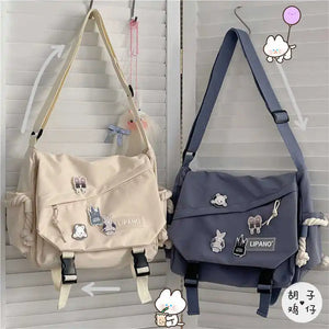 Waterproof Canvas Shoulder Bag Crossbody Bags Large Capacity
